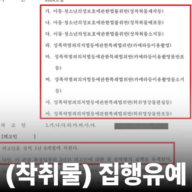 허위영상물 집행유예 - 아청법변호사